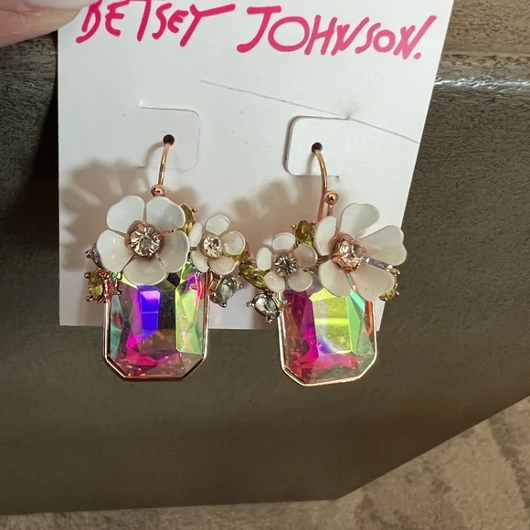 Betsey Johnson Multicolor Floral Earrings - Picture 3 of 3